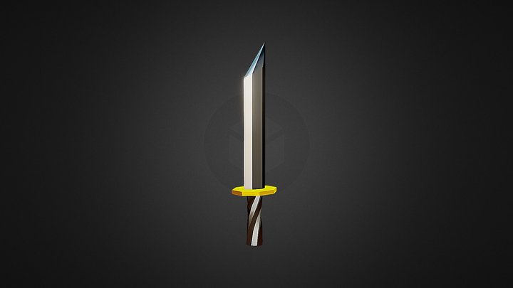 [FREE] Low poly fantasy weapon 3D Model