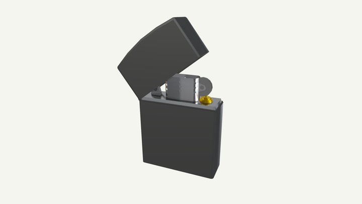 Zippo‑Style Lighter – Low‑Poly 3D Model