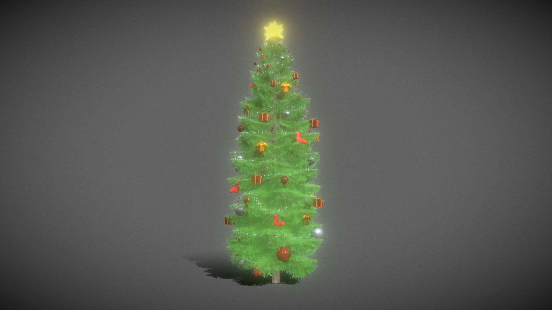 3D model City Christmas Tree (36 Meter) - This is a 3D model of the City Christmas Tree (36 Meter). The 3D model is about a tree with lights.