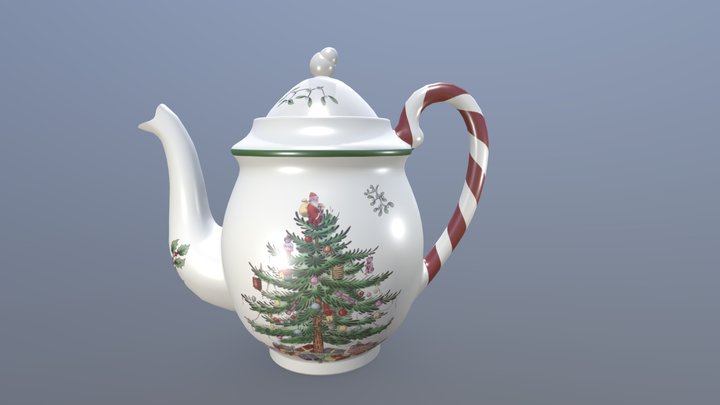 Spode - Christmas Teapot 3D Model