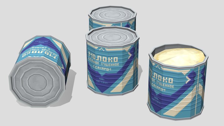Condensed milk ( Blockbench ) 3D Model