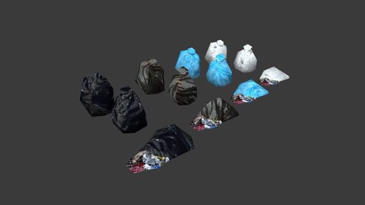 [PSX] Garbage Bags 3D Model