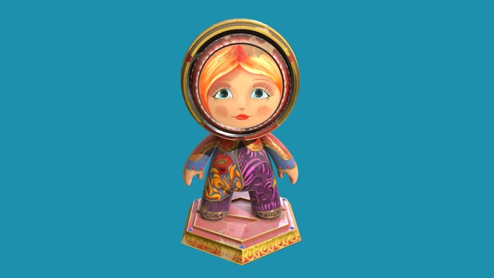 Meet Mat - Painted Russian Doll 3D Model
