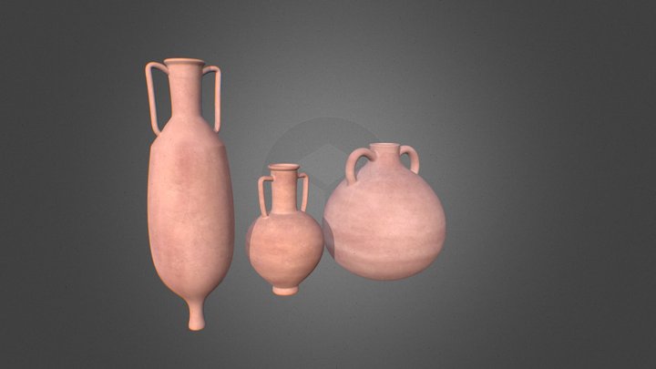 Pompeian storage amphorae 3D Model
