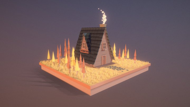 Minimal House in the Woods Daytime – Modelo 3D gratuito STL