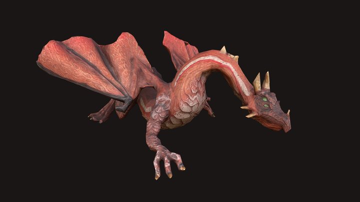 Low Poly Dragon 3D Model