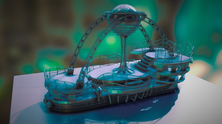 Design of a moving platform for a theme park 3D Model