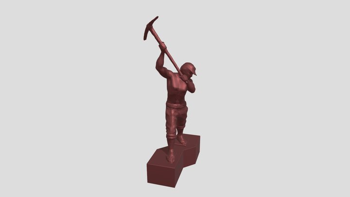 Estátua Do Trabalhador De Muriaé - MG - Brasil 3D Model