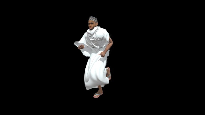 Hajj man animated 3D Model
