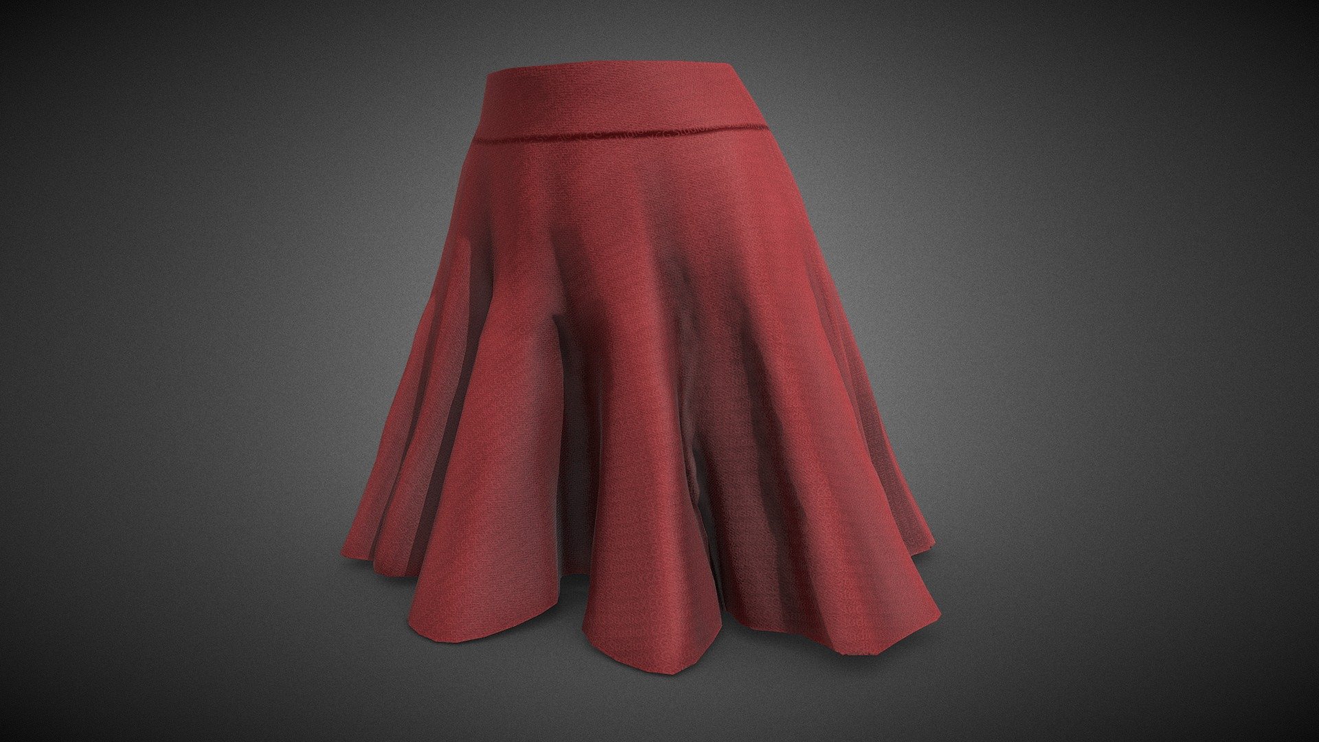 Female Red Skirt Style 1 Buy Royalty Free 3D model by CG StudioX (CG