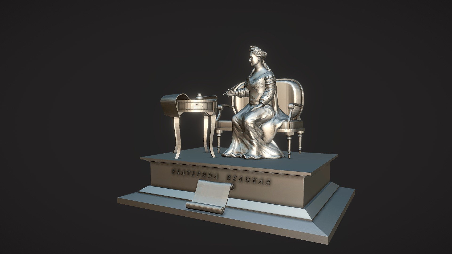 Catherine the Great / Памятник Екатерине Великой — Sketchfab embed 3D viewer