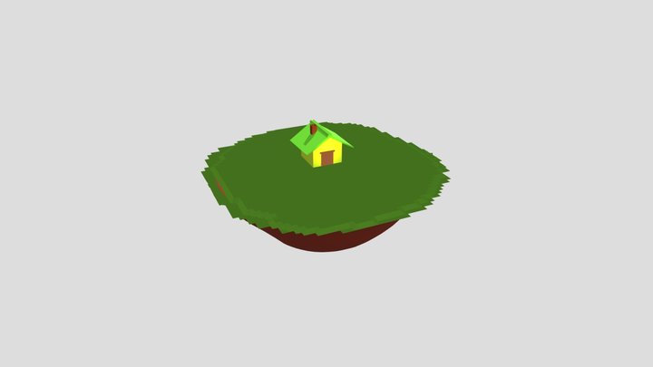 House With Ground 3D Model