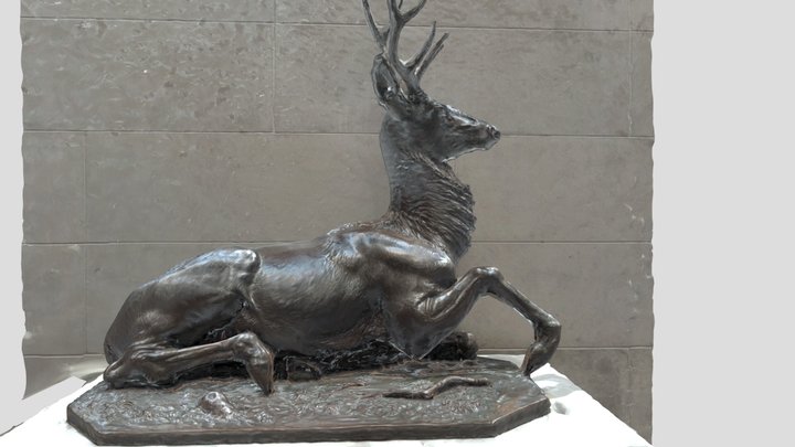 Raw Scan - Deer Sculpture 3D Model