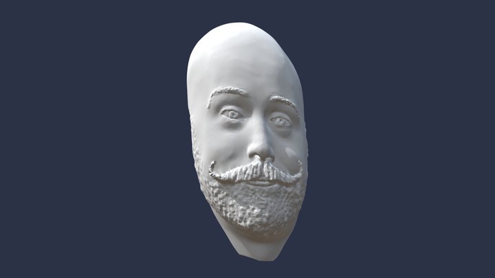 Drew with mustache 3D Model