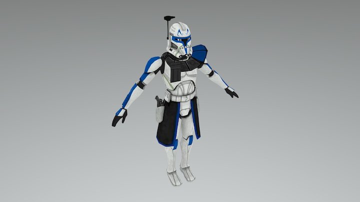 Star Wars 501st Captain Rex 3D Model