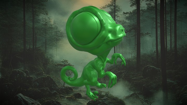 Chibi Raptor Stylized STL file