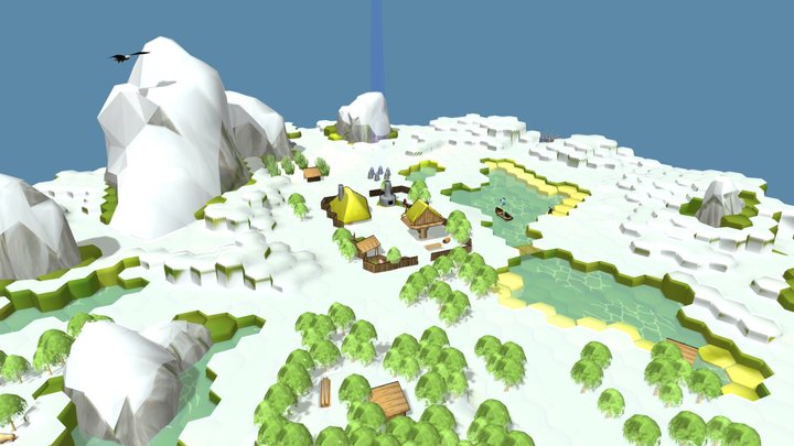 Gallic Clan In Danger, winter 3D Model