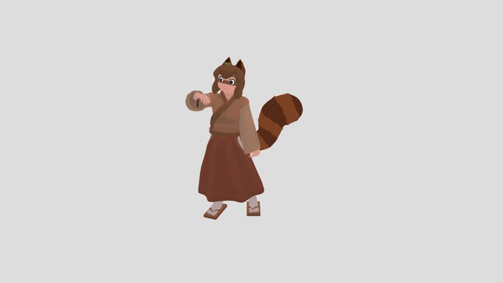 Tanuki character 3D Model