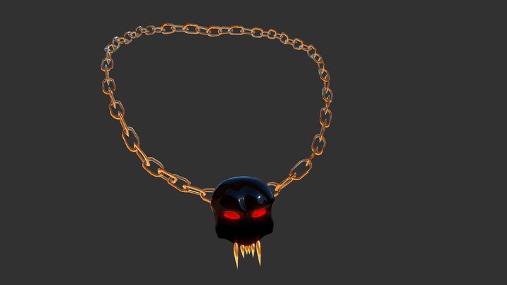 Blood Devourer Necklace (Gothic Vampire Jewerly) 3D Model