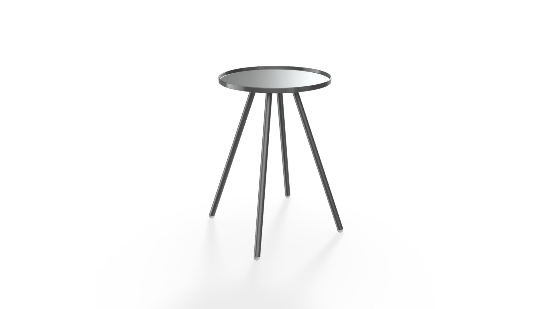 Alana Bedside Table, Nickel
