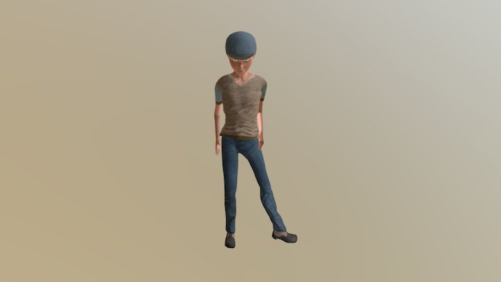 Toon Guy Idle Animation 3D Model