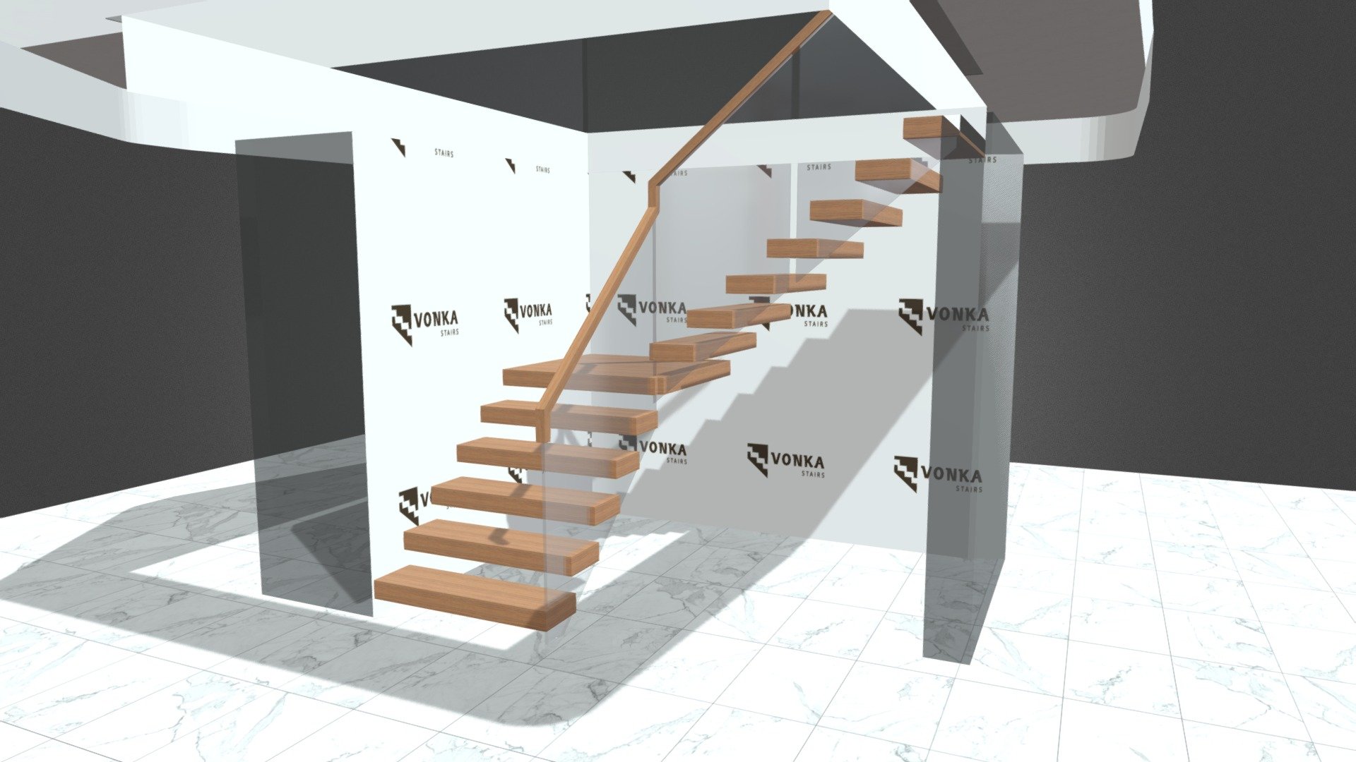 Matthew - V1 - Cantilevered Stairs - Landing