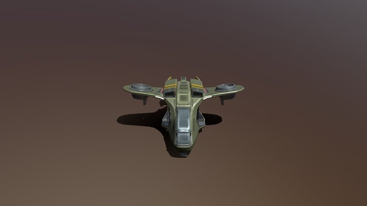 VTOL Civilian Ship 3D Model