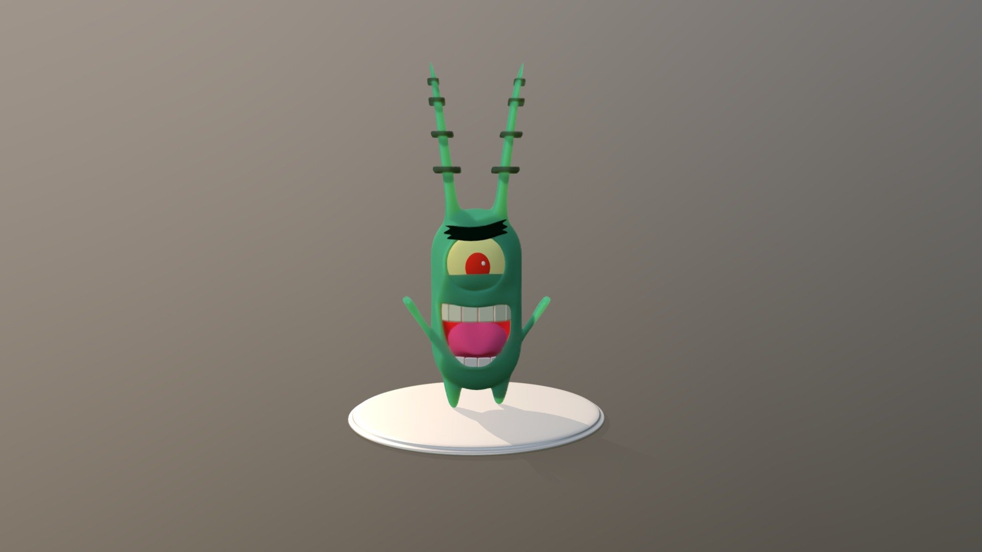 Sheldon Plankton Fan Art - 3D model by papaulo [a88efb8] - Sketchfab