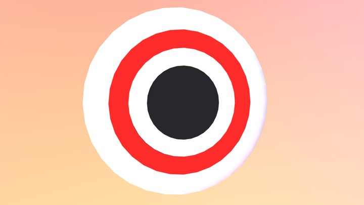 Bullseye Target (Custom UE4 Collison Included) 3D Model