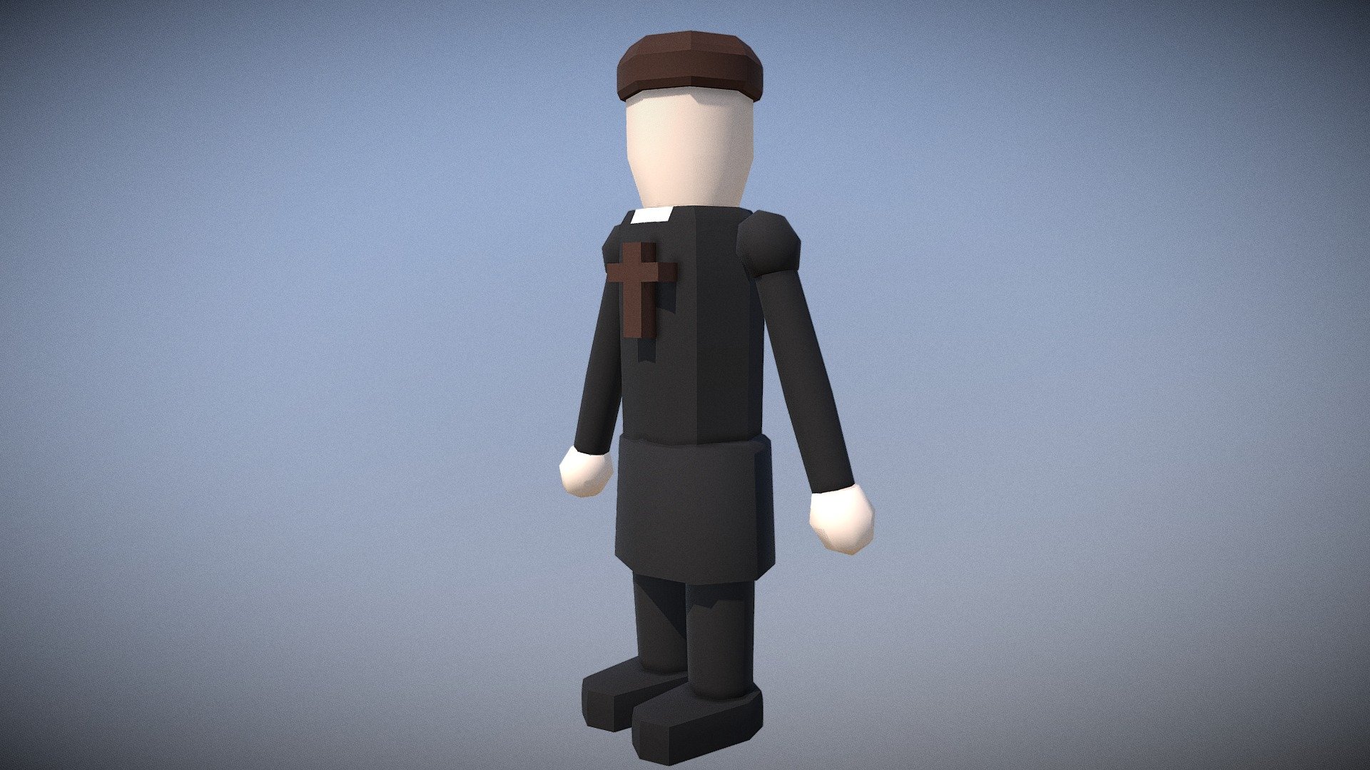 Low Poly Priest (Rigged)