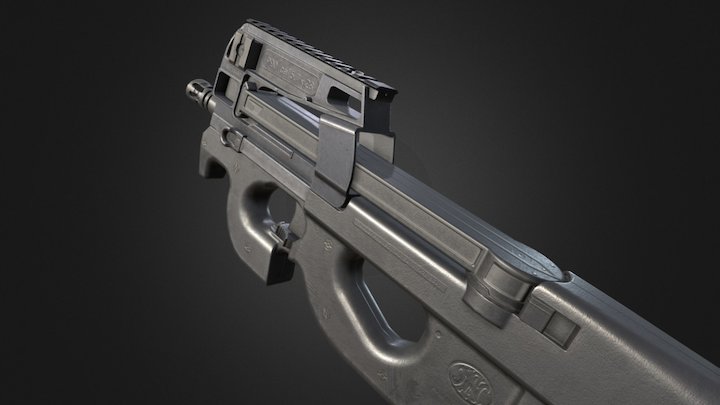 FN P90 PDW - Low Poly 3D Model