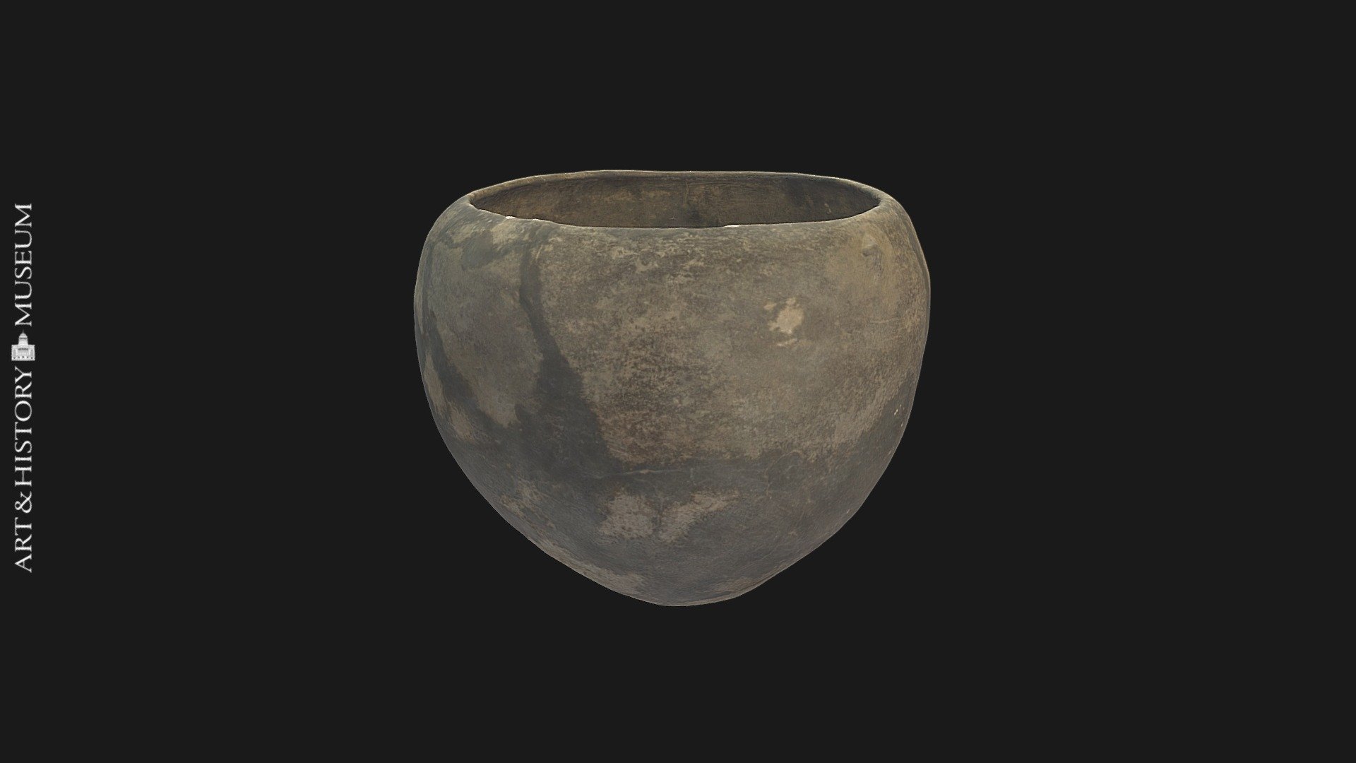 Bowl with conical base and receding rim