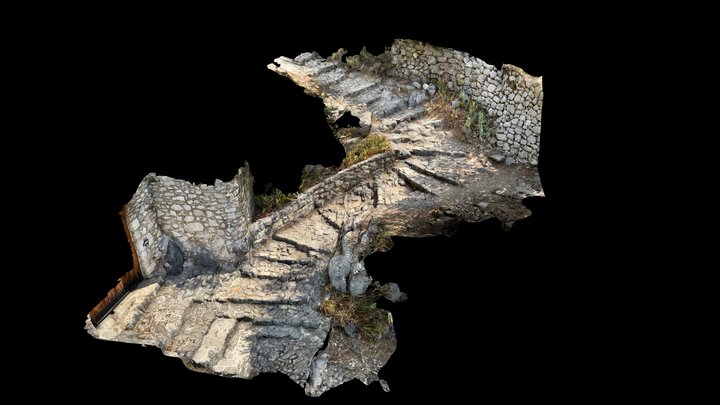 Počitelj Fortress - Stone Steps 2 (Scaniverse) – Free 3D Model STL