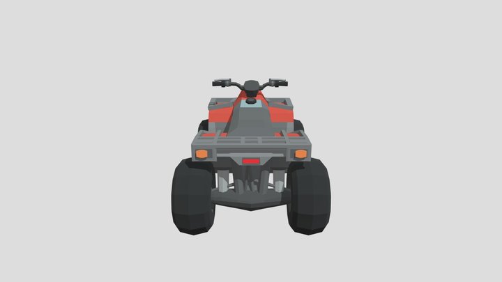 Low Poly Quad Bike 3D Model
