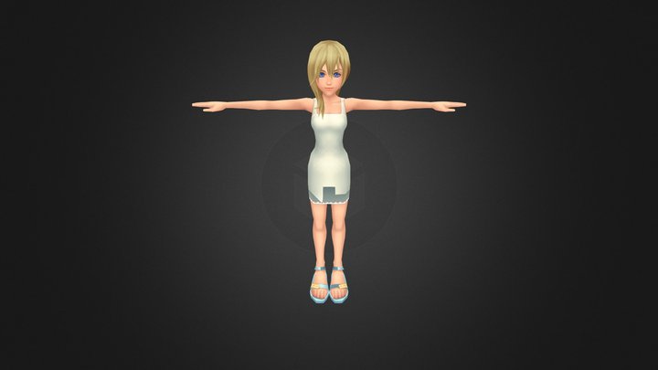 PSX PS2 PS3 - Kingdom Hearts 2 - Namine 3D Model