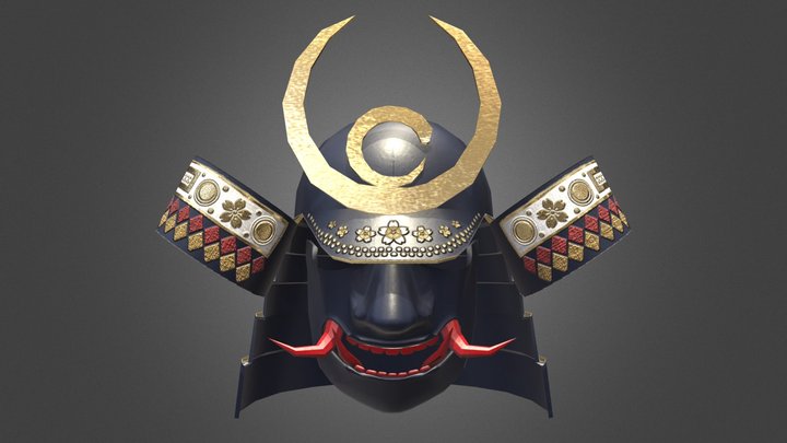 Japanese Kabuto Helmet 3D Model