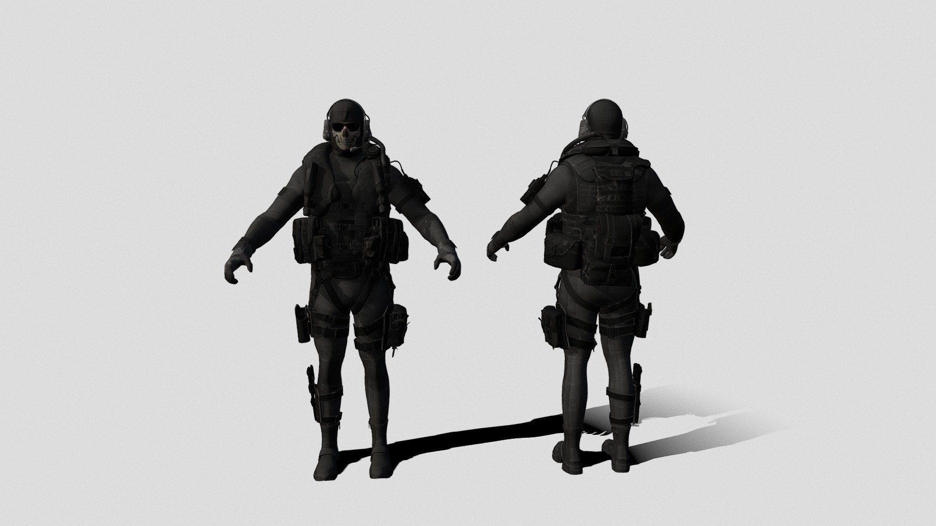 Call of Duty Modern Warfare (Ghost ) - Download Free 3D model by   (@) [a89348a]