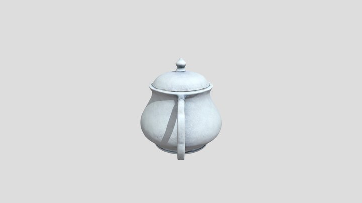 Stylized Ceramic Teapot 3D Model