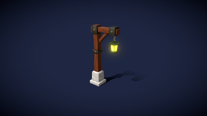 Wooden Lantern Post
