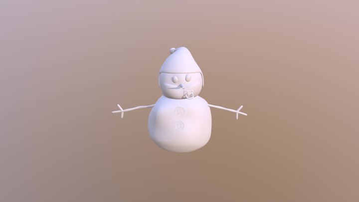 Kid Snowman 3D Model
