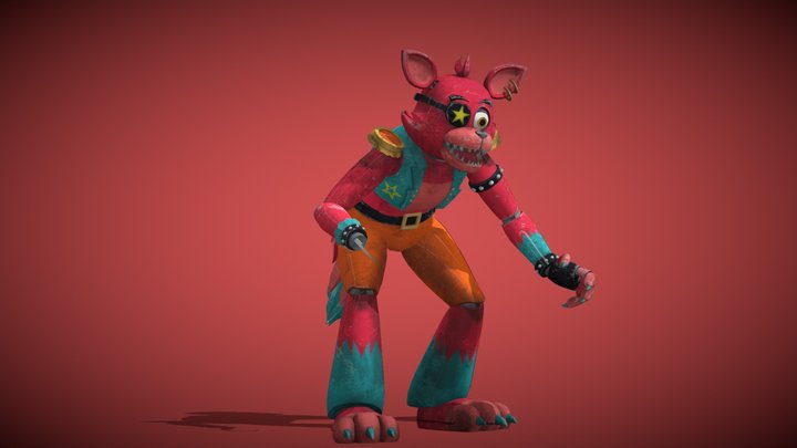 glamrock foxy boi 3D Model