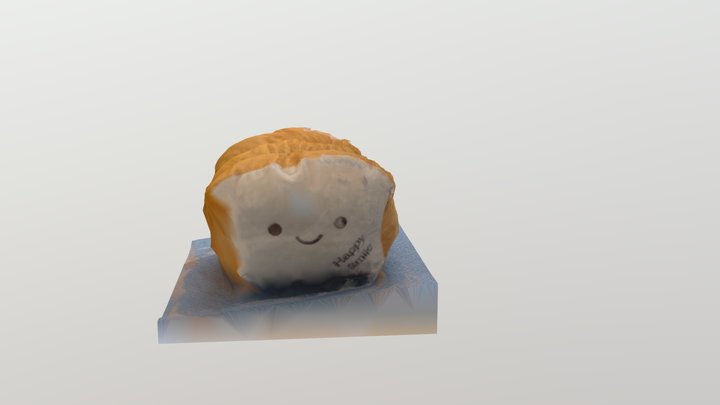 toast that had been bitten. 3D Model