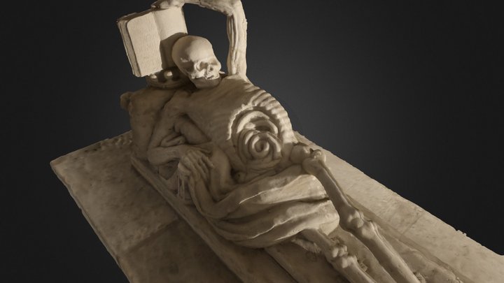 Vanitas Funerary Slab from Końskowola Poland 3D Model