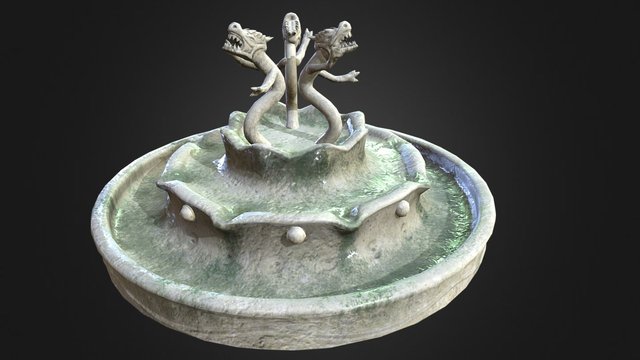 Dragon Fountain 3D Model