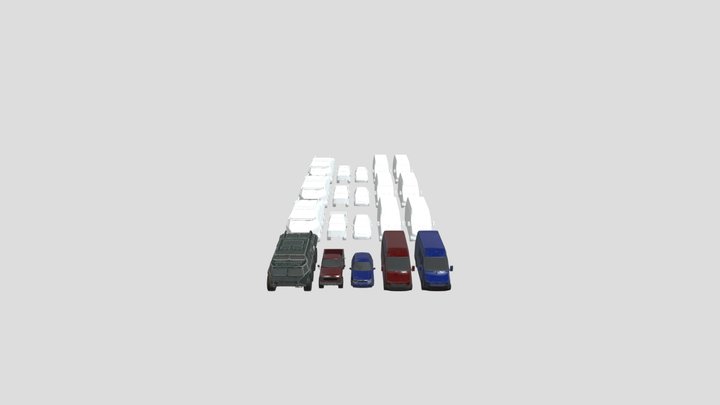 3d Model - Low-poly-vehicle-mini-pack 3D Model