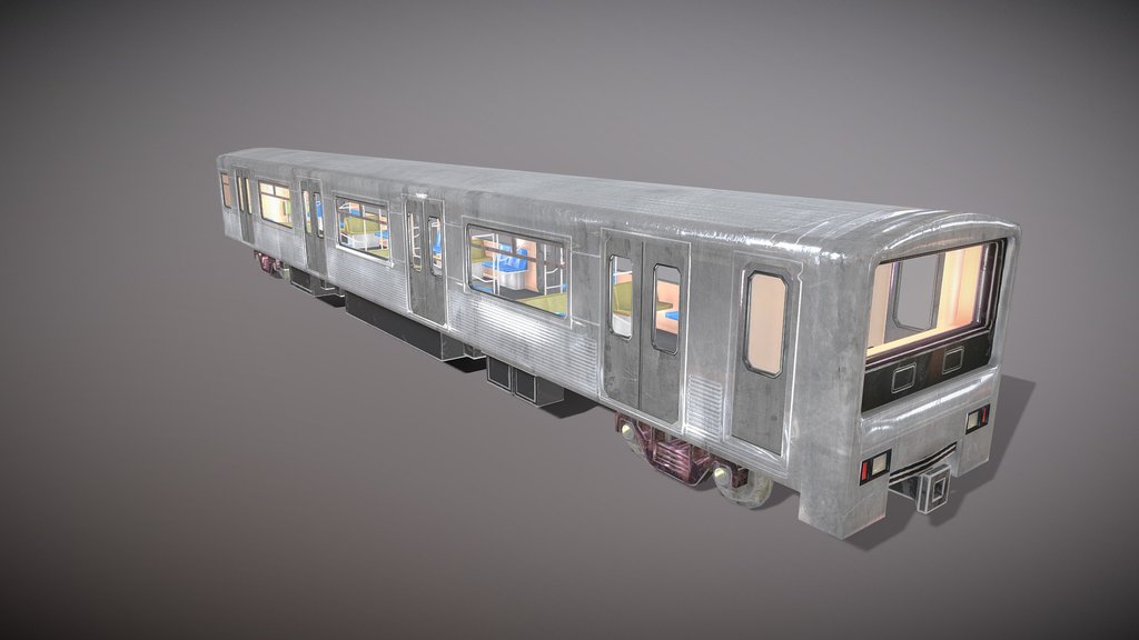 3D Subway Train | Detailed Interior Exterior