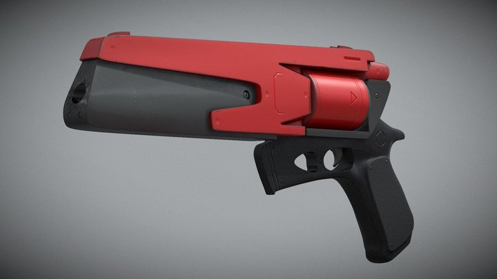Revolver Concept 3D Model