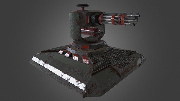 Turret - Machine Gun 3D Model