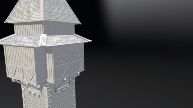 [Untextured] Medieval Tower 3D Model