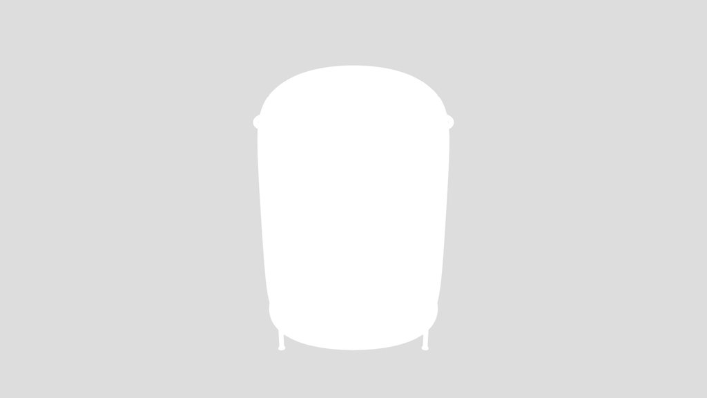 Pouf With Chrome Frame
